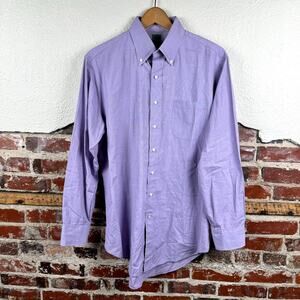 Sid Mashburn Shirt Size Large Purple Long Sleeve Button Down Casual